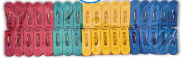 Pinza Jumbo Colores c/36 pzas